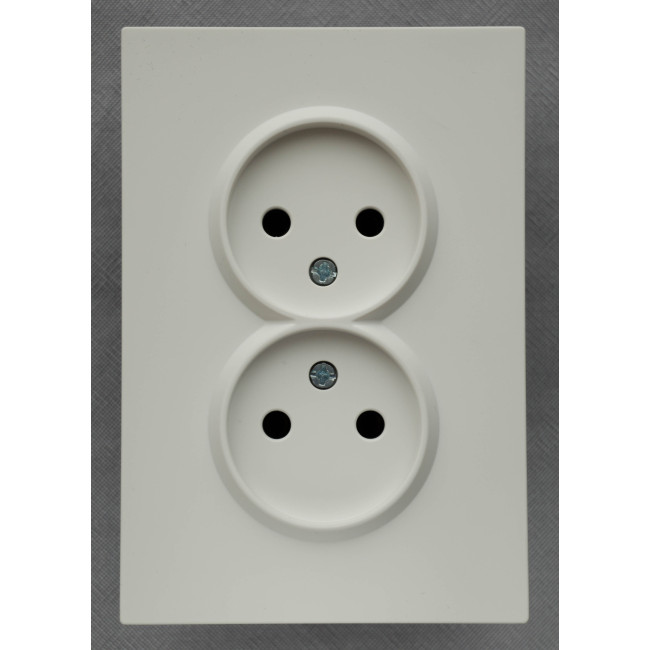 Ardero ER112-W розетка двойная без заземления белый 16А Soft Ardero ER112-W розетка двойная без заземления белый 16А Soft