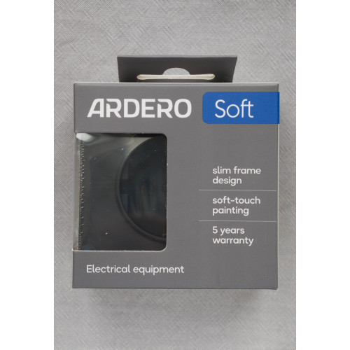 Ardero ER121-B розетка с заземлением, механизм чёрный 16А Soft - фото 5