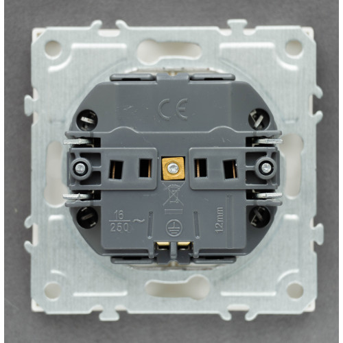 Ardero ER121-W розетка с заземлением, механизм белый 16А Soft - фото 4