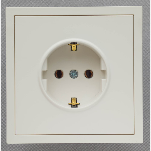 Ardero ER121-W розетка с заземлением, механизм белый 16А Soft - фото 1