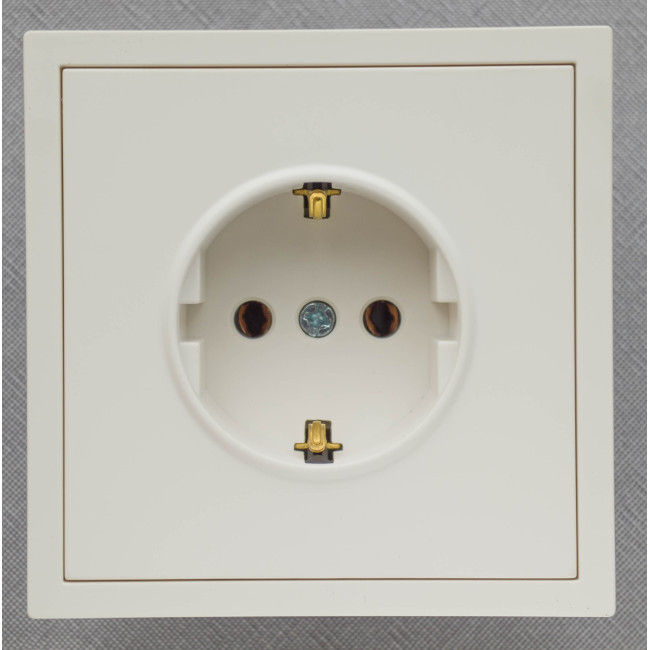 Ardero ER121-W розетка із заземленням, механізм білий 16А Soft