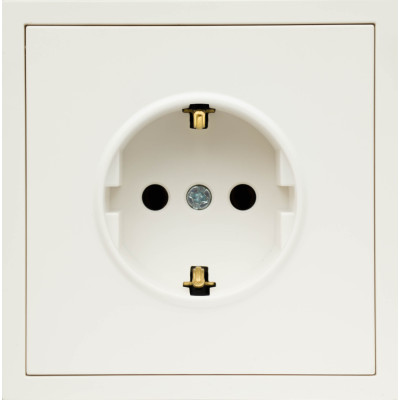 Ardero ER121-W розетка с заземлением, механизм белый 16А Soft