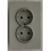 Ardero ER122-G розетка двойная с заземлением серый 16А Soft