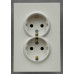 Ardero ER122-W розетка двойная с заземлением белый 16А Soft