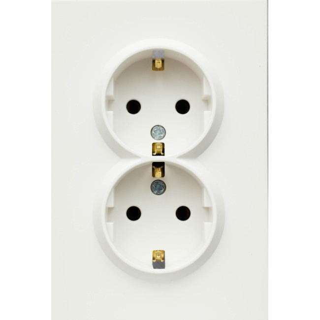 Ardero ER122-W розетка двойная с заземлением белый 16А Soft