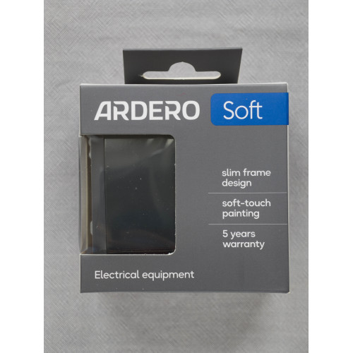 Ardero ER131-B розетка двойная с заземлением, крышкой и шторками, механизм чёрный 16А Soft - фото 5 | СТС Ardero ER131-B розетка двойная с заземлением, крышкой и шторками, механизм чёрный 16А Soft - фото 5