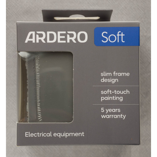 Ardero ER131-G розетка двойная с заземлением, крышкой и шторками, механизм серый 16А Soft - фото 3 | СТС Ardero ER131-G розетка двойная с заземлением, крышкой и шторками, механизм серый 16А Soft - фото 3