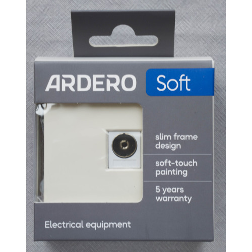 Ardero ER141TV-W розетка телевизионная, механизм белый Soft - фото 4