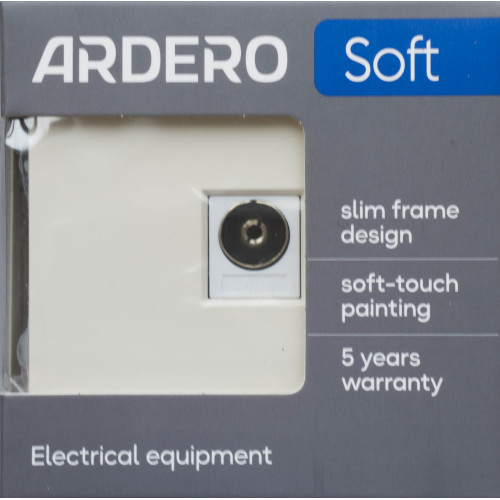 Ardero ER141TV-W розетка телевизионная, механизм белый Soft - фото 4