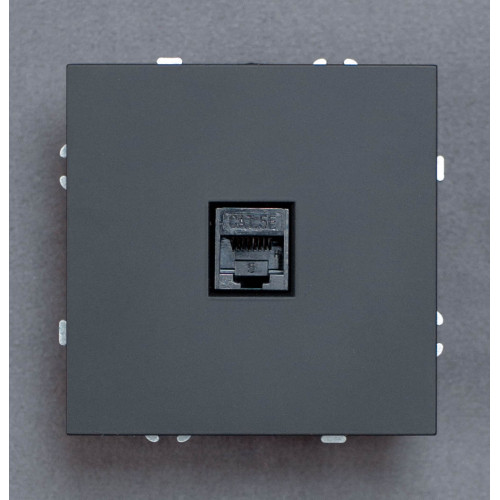 Ardero ER151PC-B розетка комп'ютерна, механізм чорний Soft - фото 5