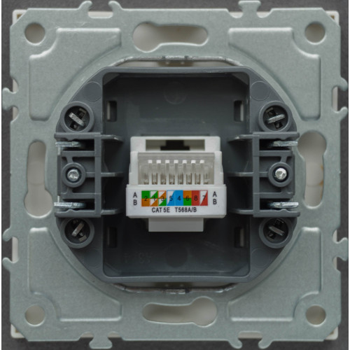 Розетка комп’ютерна RJ45 механізм Ardero Soft шампань ER151PC-C - фото 3