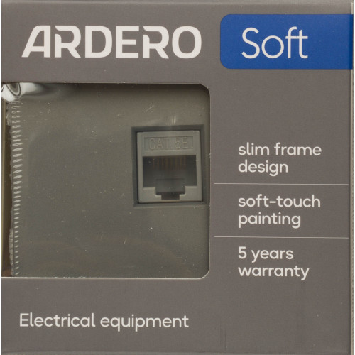 Ardero ER151PC-G розетка комп'ютерна, механізм сірий Soft - фото 4 | СТС Ardero ER151PC-G розетка комп'ютерна, механізм сірий Soft - фото 4