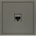 Ardero ER151PC-G розетка комп'ютерна, механізм сірий Soft