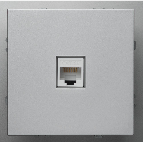 Розетка компьютерная RJ45 механизм Ardero Soft серебро ER151PC-S - фото 2