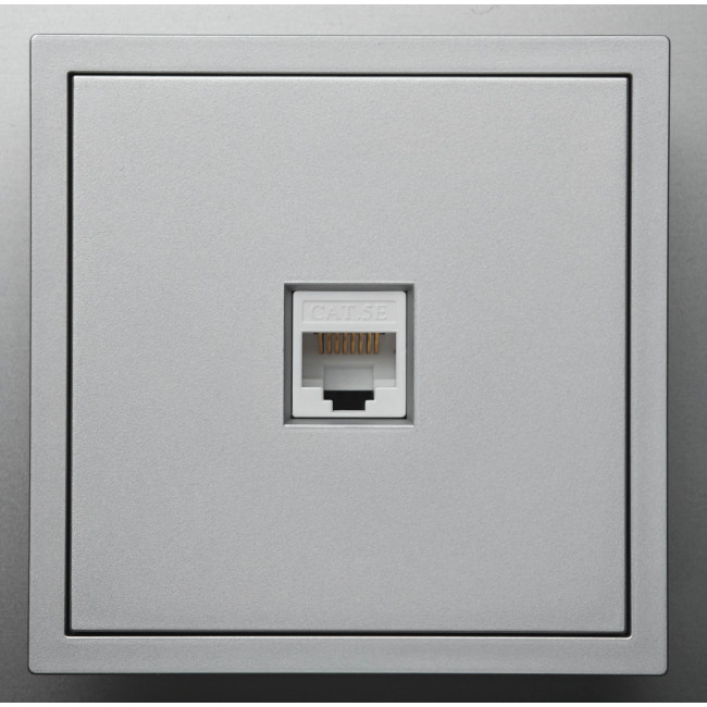Розетка компьютерная RJ45 механизм Ardero Soft серебро ER151PC-S