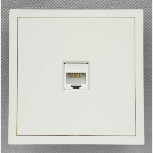 Ardero ER151PC-W розетка компьютерная механизм, белый Soft - фото 1