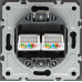 Ardero ER152PC-B розетка двойная компьютерная механизм, черный Soft