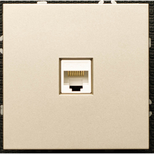 Розетка комп’ютерна RJ45 механізм Ardero Soft шампань ER151PC-C - фото 2