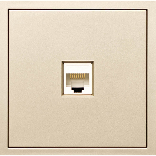 Розетка комп’ютерна RJ45 механізм Ardero Soft шампань ER151PC-C - фото 1