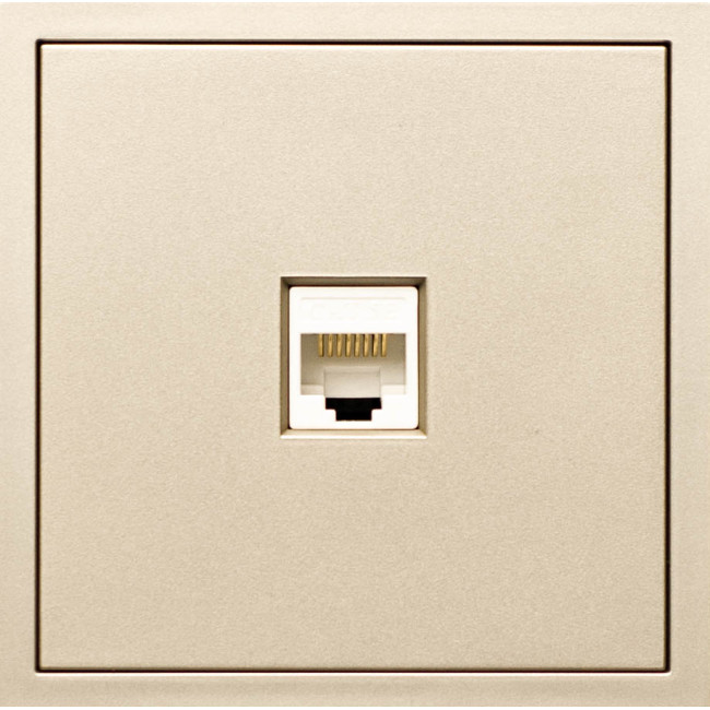 Розетка компьютерная RJ45 механизм Ardero Soft шампань ER151PC-C