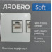 Розетка компьютерная двойная RJ45 механизм Ardero Soft серебро ER152PC-S