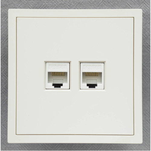 Ardero ER152PC-W розетка комп'ютерна, механізм білий Soft - фото 1