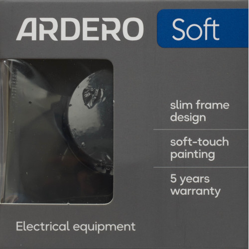 Светорегулятор поворотный для LED 5-100W механизм Ardero Soft черный EV111D-B - фото 4