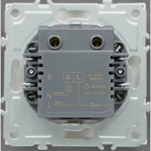 Светорегулятор поворотный для LED 5–100W механизм Ardero Soft серебро EV111D-S - фото 3