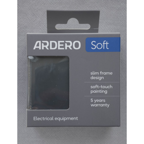 Ardero EV111V-B выключатель 1-клавишный, механизм черный 10А Soft - фото 4