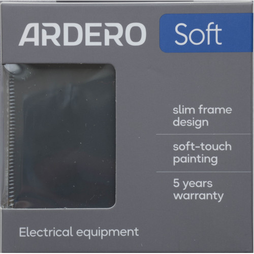 Ardero EV111V-B выключатель 1-клавишный, механизм черный 10А Soft - фото 4