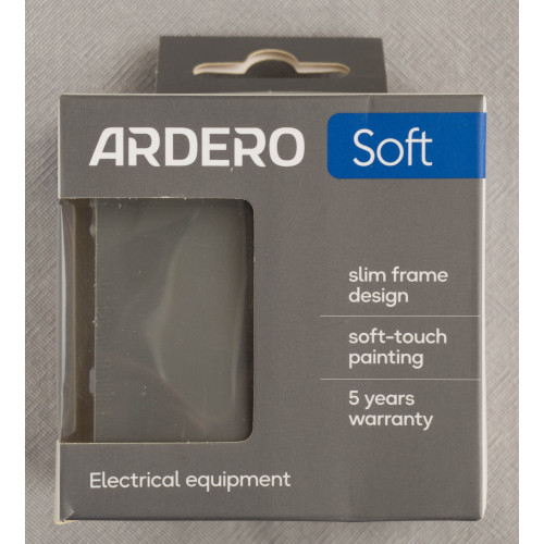 Ardero EV111V-G вимикач 1-клавішний, механізм сірий 10А Soft - фото 4