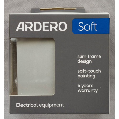Выключатель 1-клавишный механизм Ardero Soft серебро 10A EV111V-S - фото 4