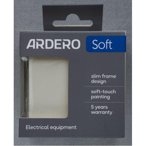 Ardero EV111V-W вимикач 1-клавішний, механізм білий 10А Soft - фото 4