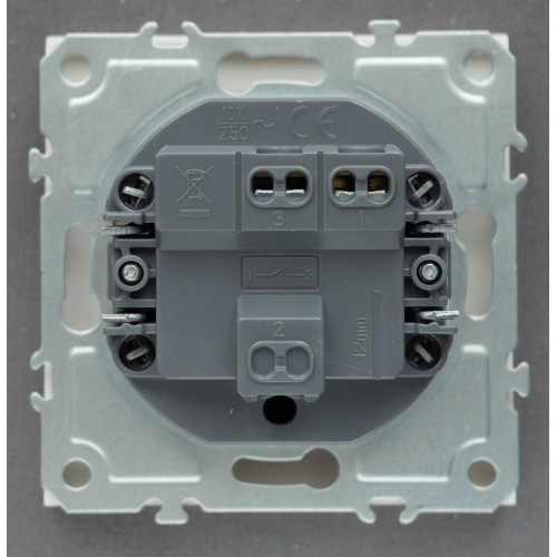 Ardero EV111V-W вимикач 1-клавішний, механізм білий 10А Soft - фото 3