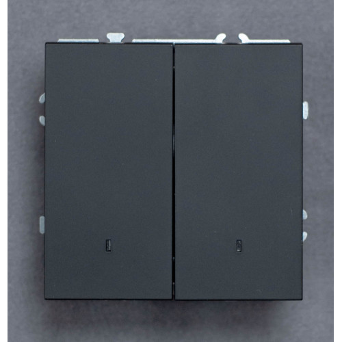 Ardero EV112L-B выключатель 2-клавишный с подсветкой, механизм черный 10А Soft - фото 5 | СТС Ardero EV112L-B выключатель 2-клавишный с подсветкой, механизм черный 10А Soft - фото 5