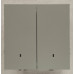 Ardero EV112L-G выключатель 2-клавишный с подсветкой, механизм серый 10А Soft