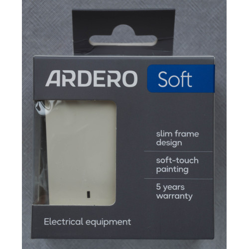 Ardero EV112L-W вимикач 2-клавішний з підсвіткою, механізм білий 10А Soft - фото 4