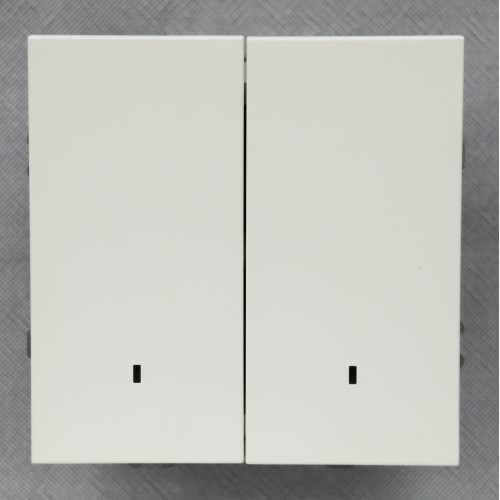 Ardero EV112L-W вимикач 2-клавішний з підсвіткою, механізм білий 10А Soft - фото 2