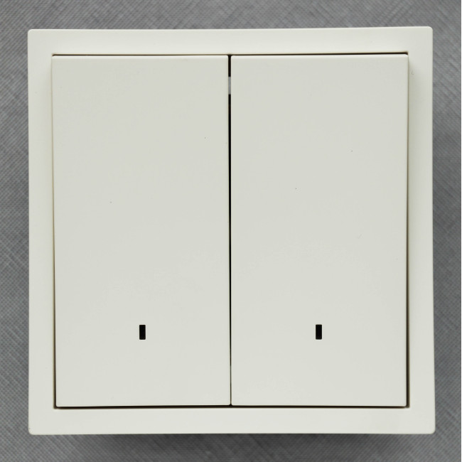 Ardero EV112L-W вимикач 2-клавішний з підсвіткою, механізм білий 10А Soft