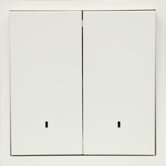 Ardero EV112L-W выключатель 2-клавишный с подсветкой, механизм белый 10А Soft