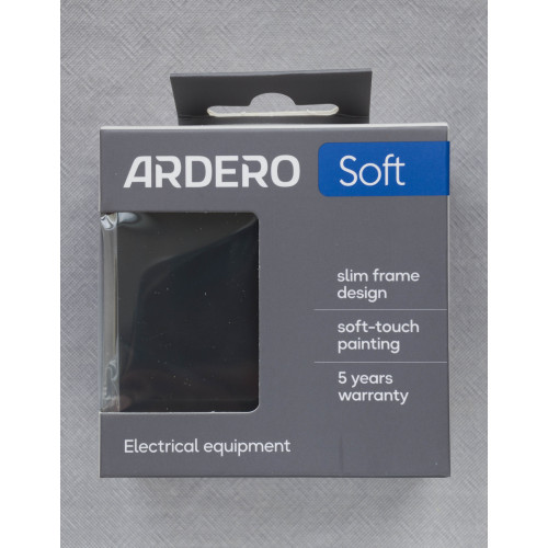 Ardero EV112V-B вимикач 2-клавішний, механізм чорний 10А Soft - фото 4