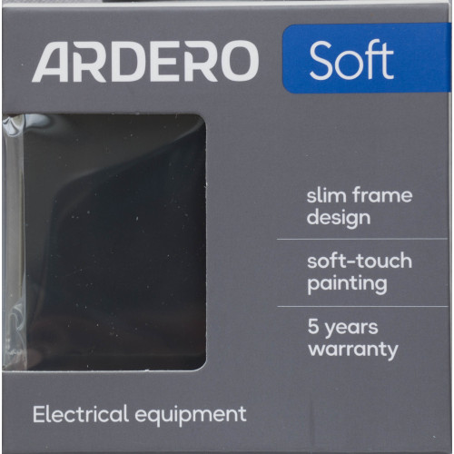 Ardero EV112V-B вимикач 2-клавішний, механізм чорний 10А Soft - фото 4