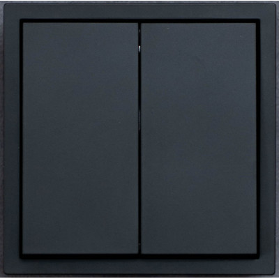 Ardero EV112V-B выключатель 2-клавишный, механизм черный 10А Soft