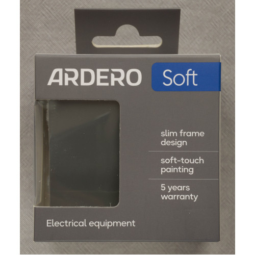 Ardero EV112V-G вимикач 2-клавішний, механізм сірий 10А Soft - фото 2