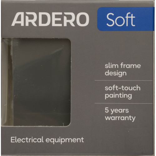 Ardero EV112V-G вимикач 2-клавішний, механізм сірий 10А Soft - фото 4