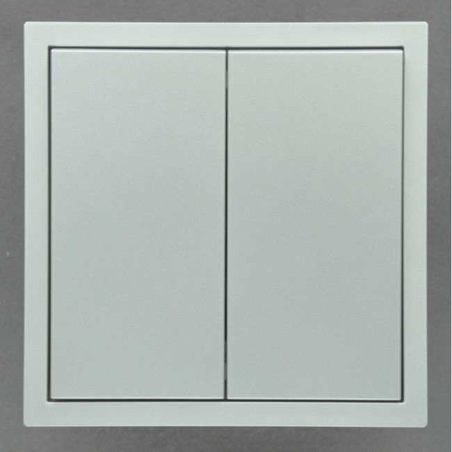 Выключатель 2-клавишный механизм Ardero Soft серебро 10A EV112V-S