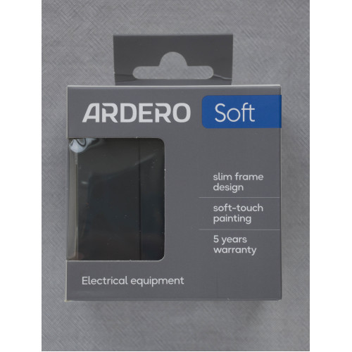 Ardero EV113-B вимикач 3-клавішний, механізм чорний 10А Soft - фото 4