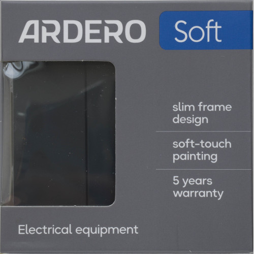 Ardero EV113-B вимикач 3-клавішний, механізм чорний 10А Soft - фото 4