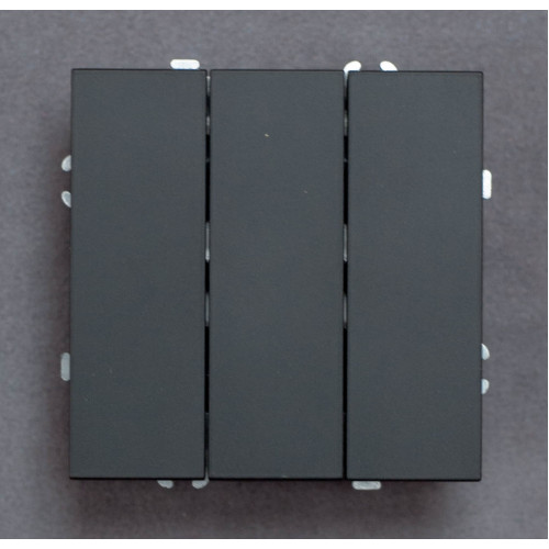 Ardero EV113-B вимикач 3-клавішний, механізм чорний 10А Soft - фото 2