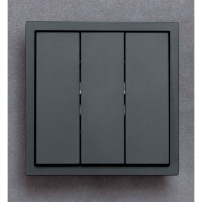 Ardero EV113-B вимикач 3-клавішний, механізм чорний 10А Soft